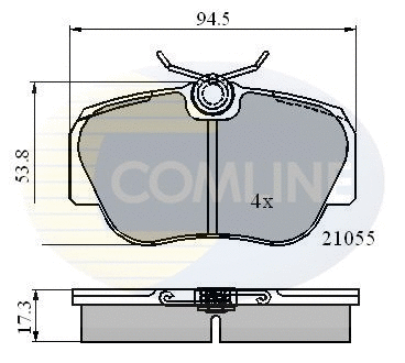 CBP0328 COMLINE Комплект тормозных колодок, дисковый тормоз (фото 1)