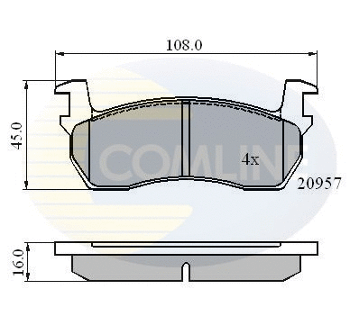 CBP0366 COMLINE Комплект тормозных колодок, дисковый тормоз (фото 1)