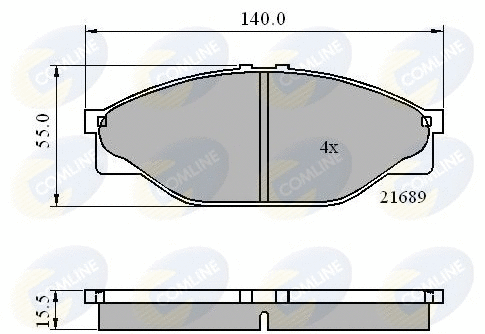 CBP0440 COMLINE Комплект тормозных колодок, дисковый тормоз (фото 1)