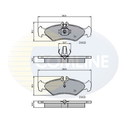 CBP0453 COMLINE Комплект тормозных колодок, дисковый тормоз (фото 1)