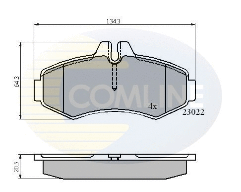 CBP0480 COMLINE Комплект тормозных колодок, дисковый тормоз (фото 1)