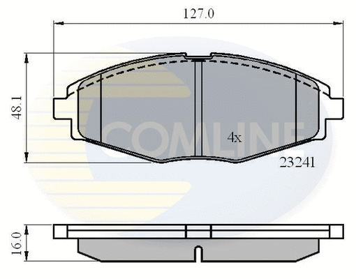 CBP0486 COMLINE Комплект тормозных колодок, дисковый тормоз (фото 1)