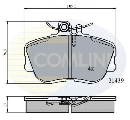 CBP0503 COMLINE Комплект тормозных колодок, дисковый тормоз (фото 1)