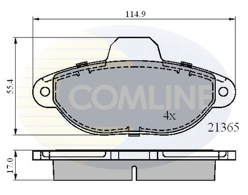 CBP0509 COMLINE Комплект тормозных колодок, дисковый тормоз (фото 1)