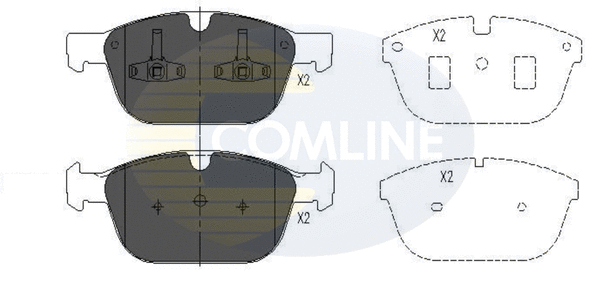 CBP06069 COMLINE Комплект тормозных колодок, дисковый тормоз (фото 1)