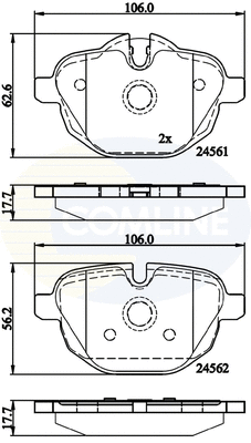 CBP06092 COMLINE Комплект тормозных колодок, дисковый тормоз (фото 1)