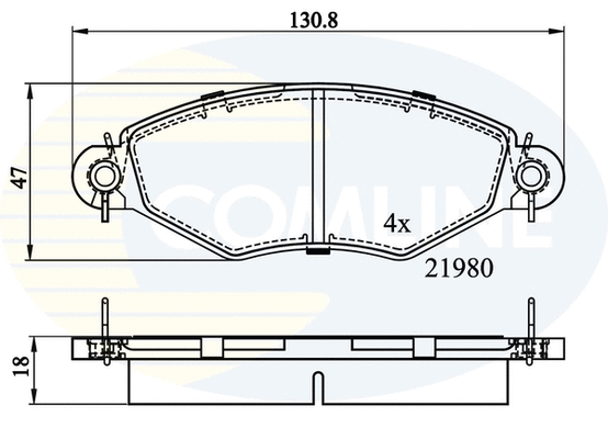 CBP0704 COMLINE Комплект тормозных колодок, дисковый тормоз (фото 1)