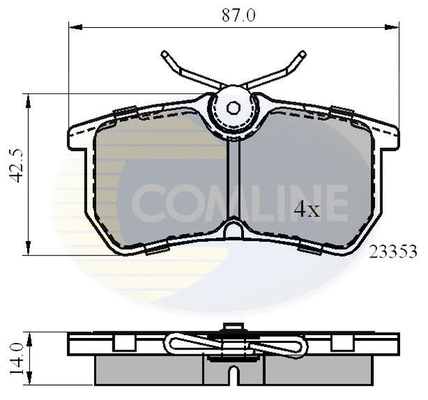 CBP0705 COMLINE Комплект тормозных колодок, дисковый тормоз (фото 1)