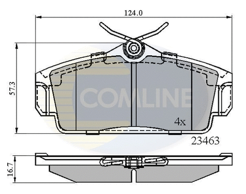 CBP0740 COMLINE Комплект тормозных колодок, дисковый тормоз (фото 1)