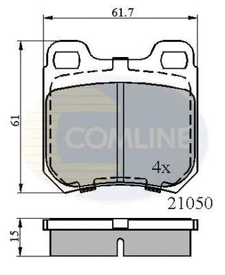CBP0741 COMLINE Комплект тормозных колодок, дисковый тормоз (фото 1)