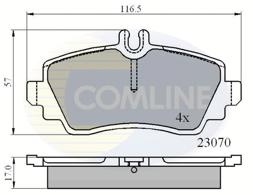 CBP0748 COMLINE Комплект тормозных колодок, дисковый тормоз (фото 1)