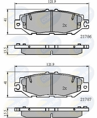 CBP0788 COMLINE Комплект тормозных колодок, дисковый тормоз (фото 1)