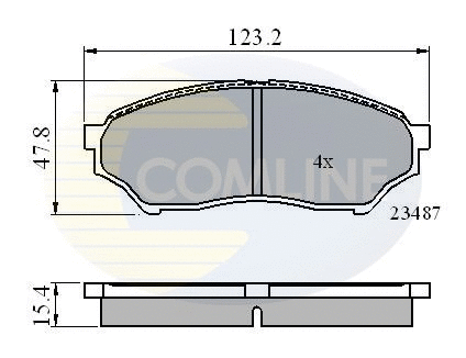 CBP0826 COMLINE Комплект тормозных колодок, дисковый тормоз (фото 1)