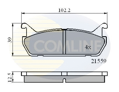 CBP0875 COMLINE Комплект тормозных колодок, дисковый тормоз (фото 1)