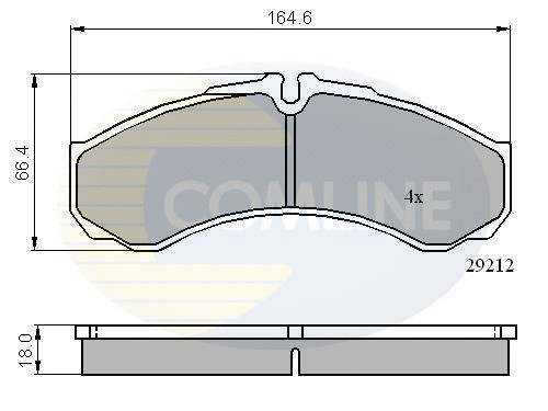 CBP0909 COMLINE Комплект тормозных колодок, дисковый тормоз (фото 1)
