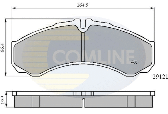 CBP0931 COMLINE Комплект тормозных колодок, дисковый тормоз (фото 1)