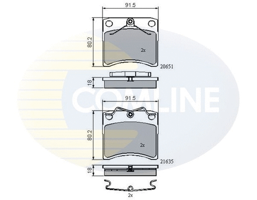 CBP0953 COMLINE Комплект тормозных колодок, дисковый тормоз (фото 1)