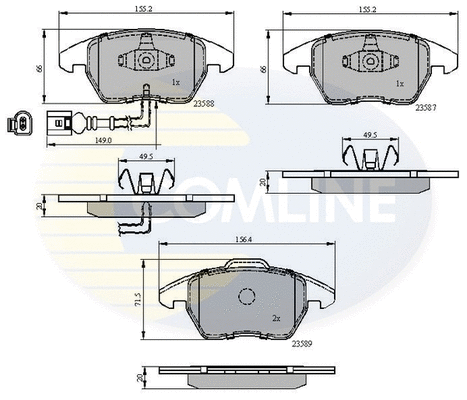 CBP11224 COMLINE Комплект тормозных колодок, дисковый тормоз (фото 1)