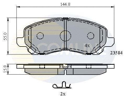 CBP31256 COMLINE Комплект тормозных колодок, дисковый тормоз (фото 1)