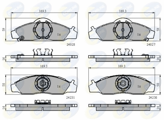 CBP31746 COMLINE Комплект тормозных колодок, дисковый тормоз (фото 1)