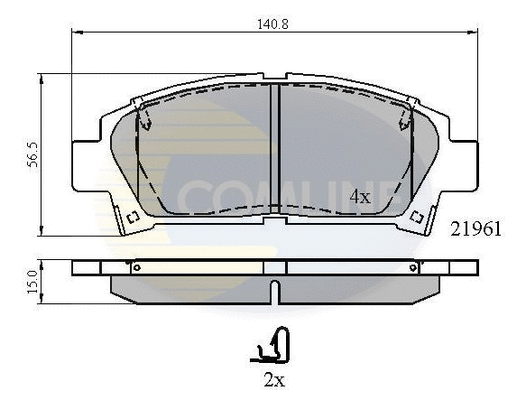 CBP3713 COMLINE Комплект тормозных колодок, дисковый тормоз (фото 1)