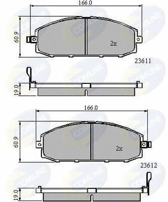 CBP3777 COMLINE Комплект тормозных колодок, дисковый тормоз (фото 1)