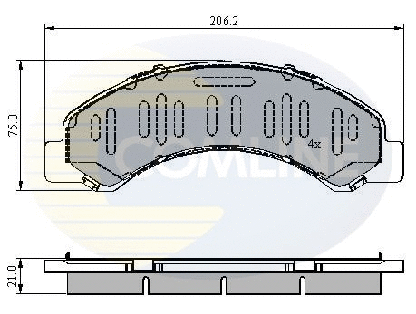 CBP3918 COMLINE Комплект тормозных колодок, дисковый тормоз (фото 1)