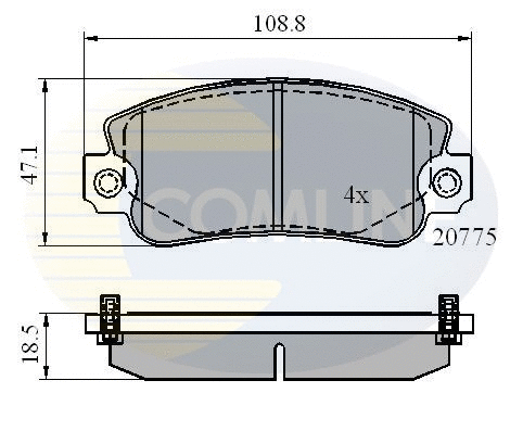 CBP4129 COMLINE Комплект тормозных колодок, дисковый тормоз (фото 1)