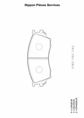 M360A45 NPS Комплект тормозных колодок, дисковый тормоз (фото 1)