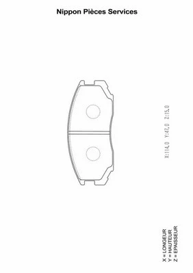 M360I61 NPS Комплект тормозных колодок, дисковый тормоз (фото 1)