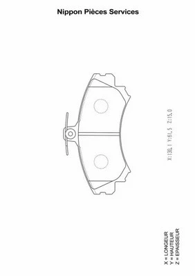 M360I64 NPS Комплект тормозных колодок, дисковый тормоз (фото 1)