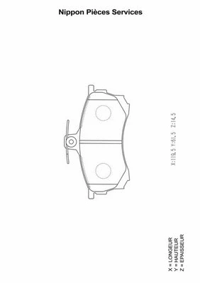 M360I65 NPS Комплект тормозных колодок, дисковый тормоз (фото 1)
