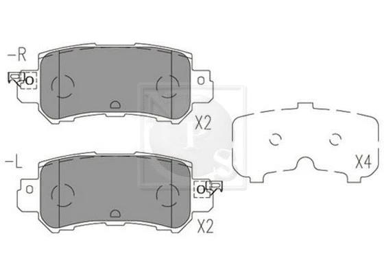 M361A20 NPS Комплект тормозных колодок, дисковый тормоз (фото 1)