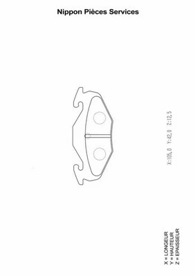 S361I01 NPS Комплект тормозных колодок, дисковый тормоз (фото 1)