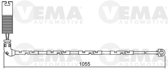 117482 VEMA Сигнализатор, износ тормозных колодок (фото 1)