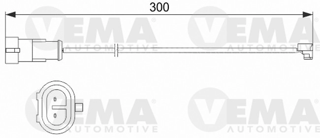 117487 VEMA Сигнализатор, износ тормозных колодок (фото 1)