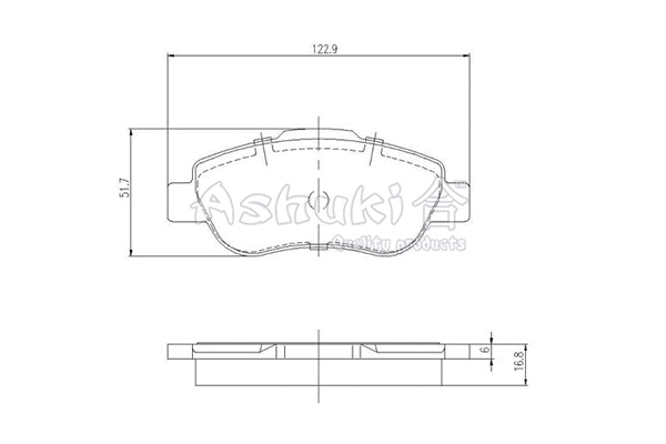 1083-7501 ASHUKI by Palidium Комплект тормозных колодок, дисковый тормоз (фото 1)