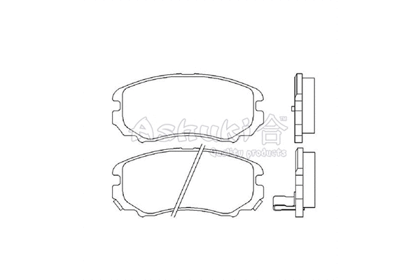 I042-50 ASHUKI by Palidium Комплект тормозных колодок, дисковый тормоз (фото 1)