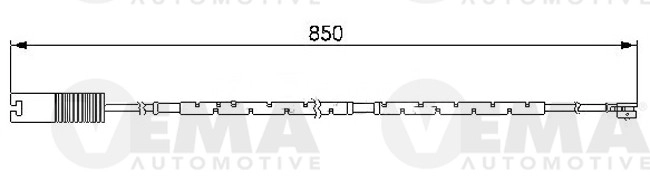 117499 VEMA Сигнализатор, износ тормозных колодок (фото 1)