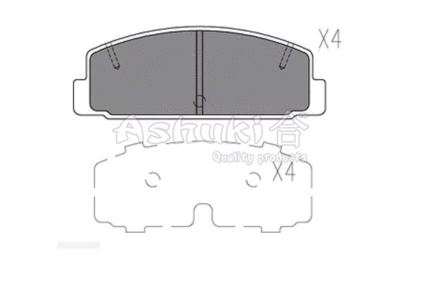 M075-06 ASHUKI by Palidium Комплект тормозных колодок, дисковый тормоз (фото 1)