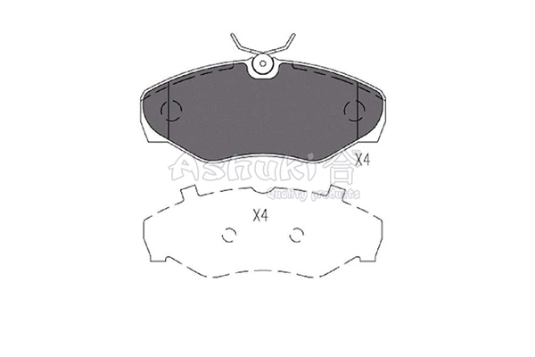 N009-58 ASHUKI by Palidium Комплект тормозных колодок, дисковый тормоз (фото 1)