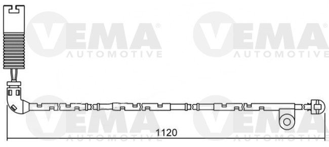 117502 VEMA Сигнализатор, износ тормозных колодок (фото 1)