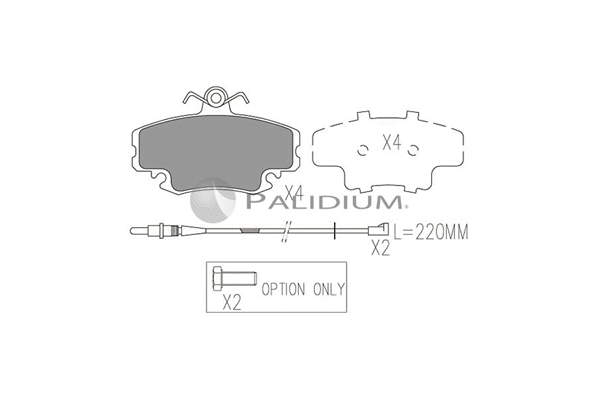 P1-1003 ASHUKI by Palidium Комплект тормозных колодок, дисковый тормоз (фото 1)