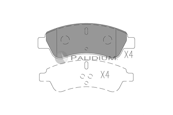 P1-1004 ASHUKI by Palidium Комплект тормозных колодок, дисковый тормоз (фото 1)