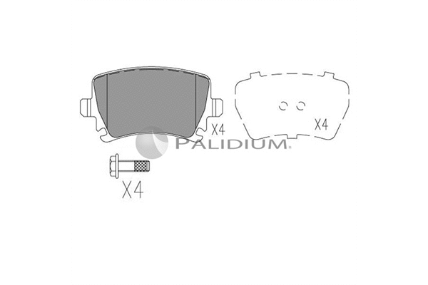 P1-1006 ASHUKI by Palidium Комплект тормозных колодок, дисковый тормоз (фото 1)