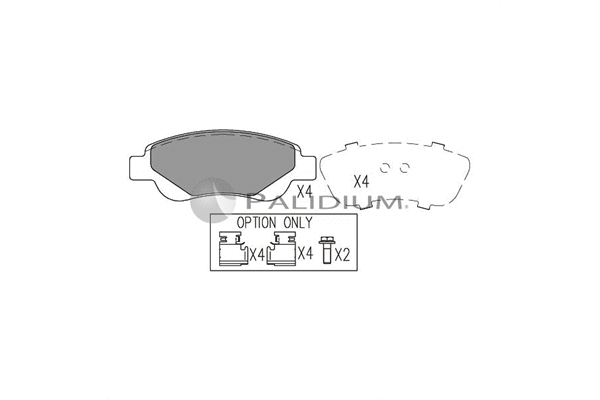 P1-1024 ASHUKI by Palidium Комплект тормозных колодок, дисковый тормоз (фото 1)