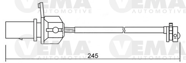 117506 VEMA Сигнализатор, износ тормозных колодок (фото 1)