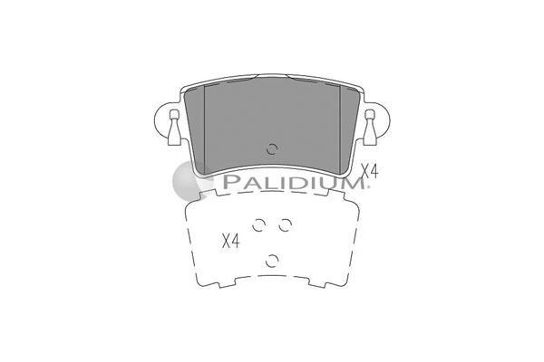 P1-1042 ASHUKI by Palidium Комплект тормозных колодок, дисковый тормоз (фото 1)
