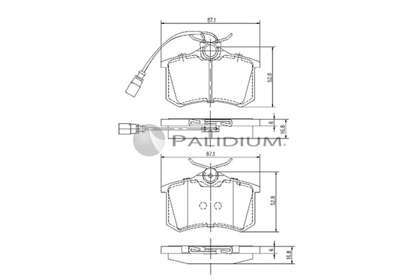 P1-1063 ASHUKI by Palidium Комплект тормозных колодок, дисковый тормоз (фото 1)