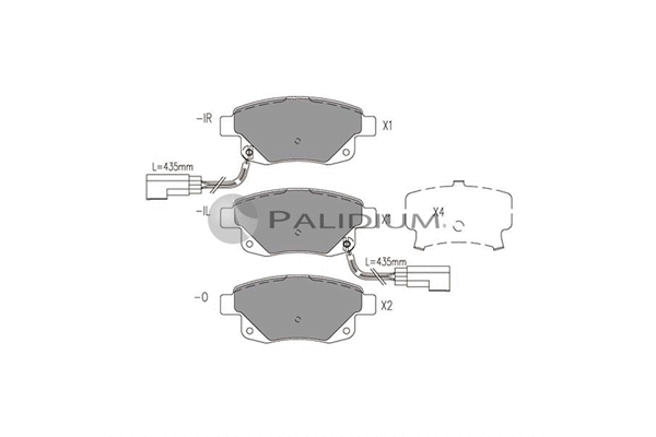 P1-1074 ASHUKI by Palidium Комплект тормозных колодок, дисковый тормоз (фото 1)